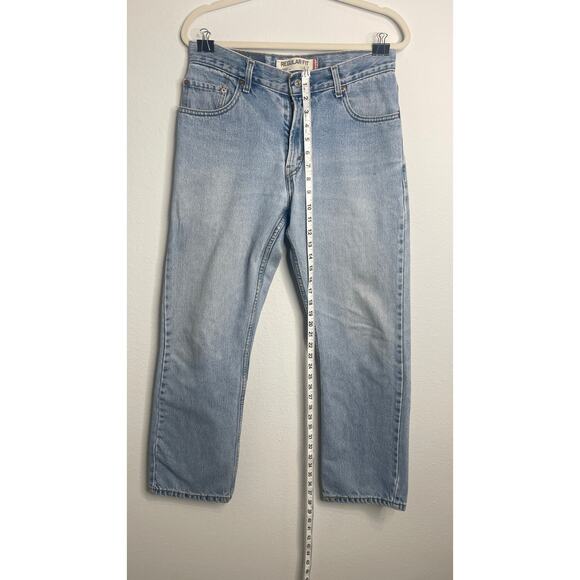 Levi’s 505 Regular Fit Jeans Men’s 30x30 Light Wash Straight Leg Denim Cotton - Picture 4 of 8